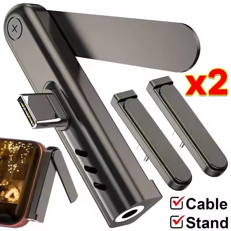 Type C Adapter - 2/1 adet taşınabilir USB C 3.5mm