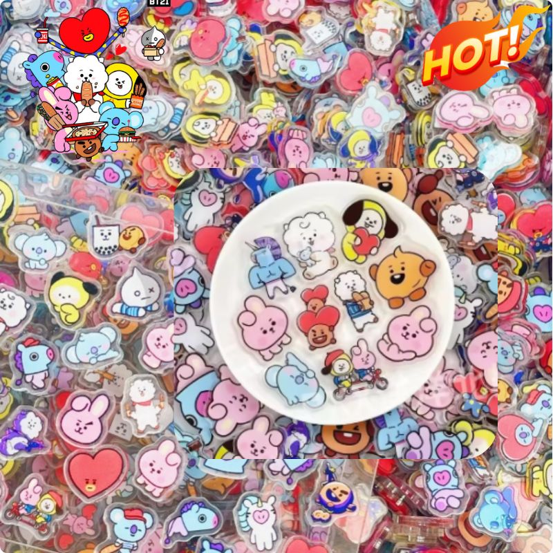 Phone Accessories Diy - 100 Mini BT21 Akrilik Plaka DIY