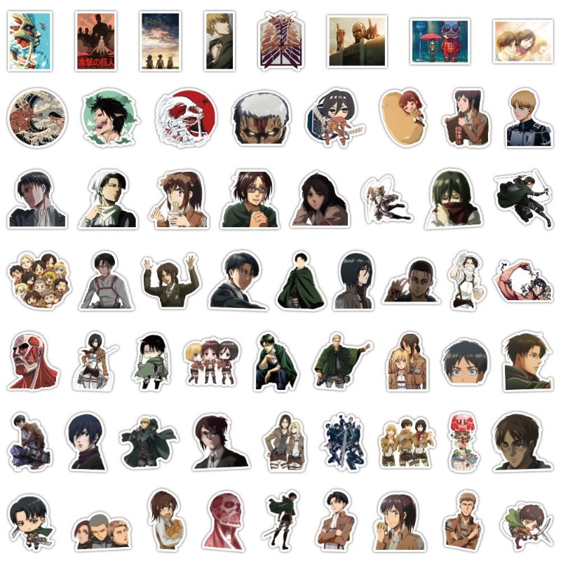Phone Accessories Diy - 60 adet Titan Anime çıkartmaları sevimli
