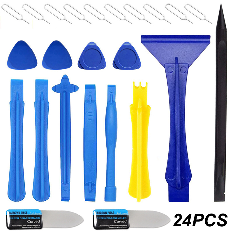 Sim Card Tool - 24 adet/takım plastik levye bıçak kavisli