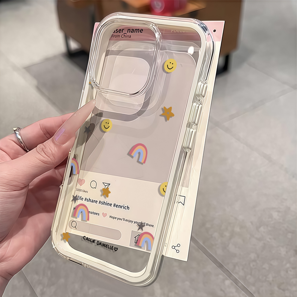 Sevimli Gökkuşağı Şeffaf Telef - Phone Accessories To Sell incelemesi ve fiyatı