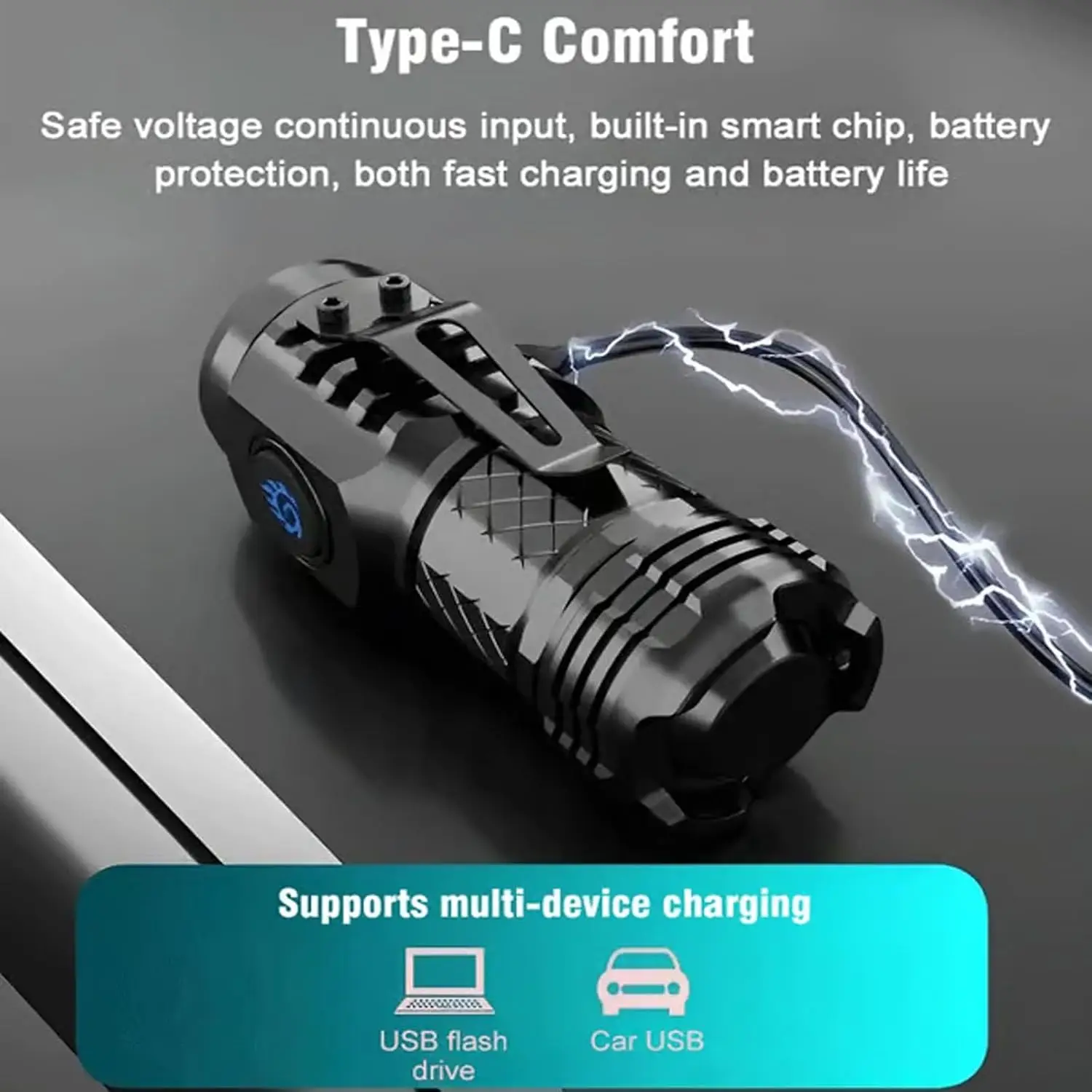 Güçlü Süper Parlak El Feneri U - Type C Adapter incelemesi ve fiyatı