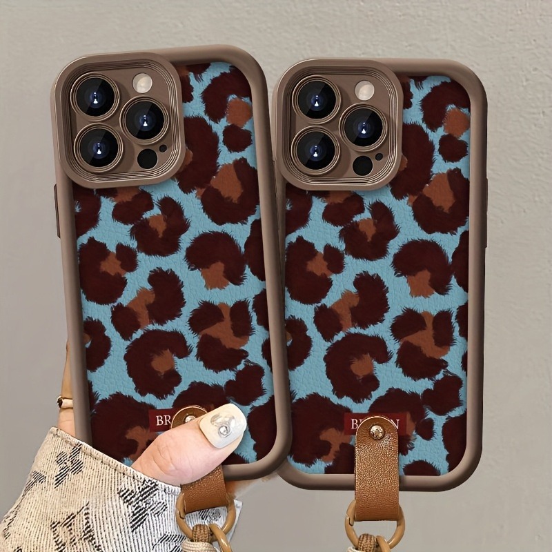 Retro Mavi Leopar Desenli Kord - Lanyard Phone Strap incelemesi ve fiyatı