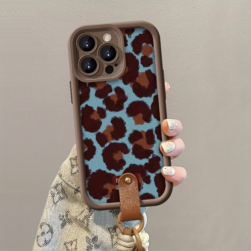 Retro Mavi Leopar Desenli Kord - Lanyard Phone Strap incelemesi ve fiyatı