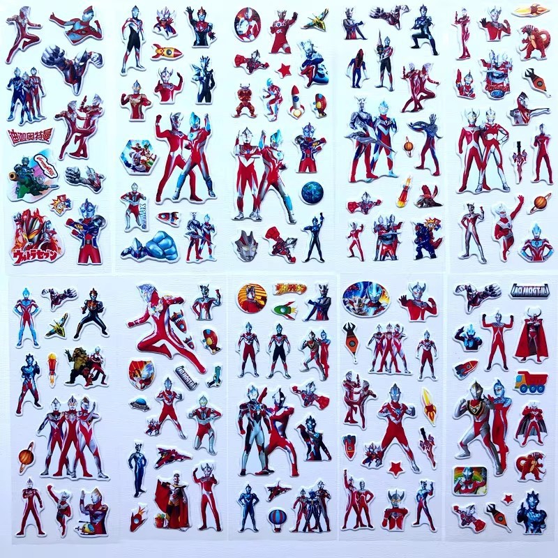 10 adet Karikatür Ultraman 3D  - Phone Accessories For Kids incelemesi ve fiyatı