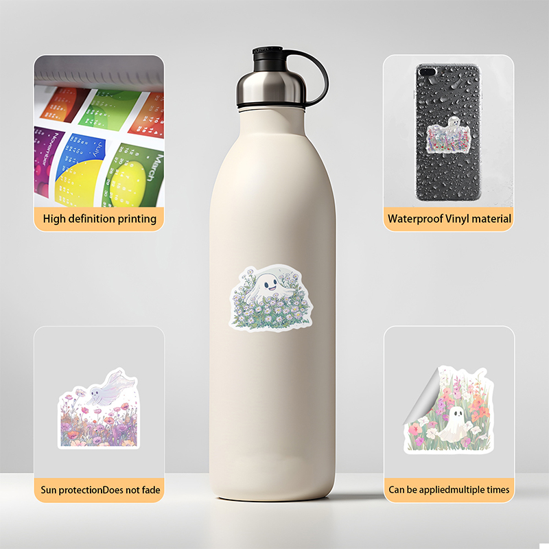 50 adet sevimli beyaz hayalet  - Phone Accessories For Kids incelemesi ve fiyatı